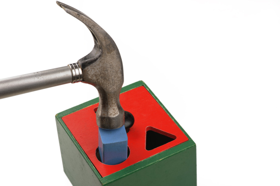 square peg round hole hammer difficult issue
